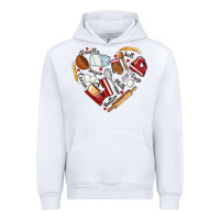 White bake tools hearts Urban Hoodie - NancyCooperArtShop