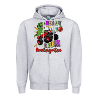 Heather Grey ready to crush kindergarten Zipper Hoodie - Zillion Design Studio