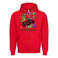 Red ready to crush kindergarten Zipper Hoodie - Zillion Design Studio