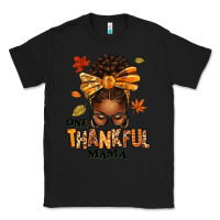 Black one thankful mama afro messy bun Classic Tee - texasbilliewilder