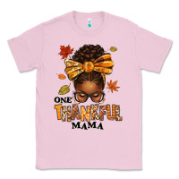 Bubblegum Pink one thankful mama afro messy bun Classic Tee - texasbilliewilder
