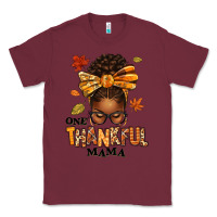 Burgundy one thankful mama afro messy bun Classic Tee - texasbilliewilder