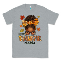 Heather Grey one thankful mama afro messy bun Classic Tee - texasbilliewilder