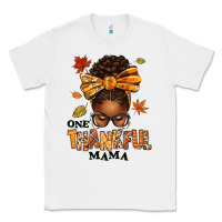 White one thankful mama afro messy bun Classic Tee - texasbilliewilder