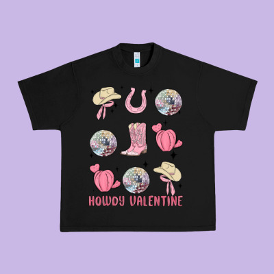 Howdy Valentine Urban Heavy Tee Designed By Maliassmallbusiness