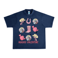 Navy howdy valentine Urban Heavy Tee - MaliasSmallBusiness