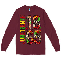 Burgundy 1865 juneteenth Long Sleeve Tee - Zillion Design Studio