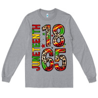 Heather Grey 1865 juneteenth Long Sleeve Tee - Zillion Design Studio