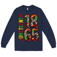Navy 1865 juneteenth Long Sleeve Tee - Zillion Design Studio