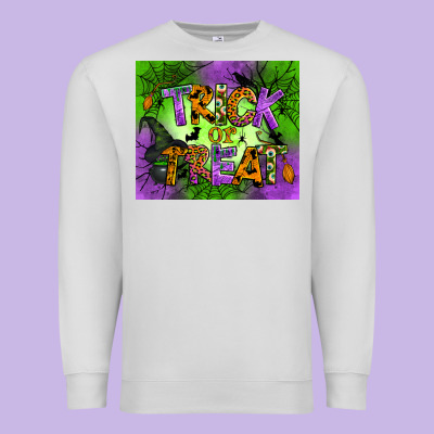 Trick Or Treat Mouse Pad Premium Sweatshirt Designed By Bundleandbundleshop