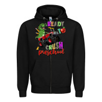 Black ready to crush preschool Zipper Hoodie - Zillion Design Studio