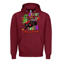 Burgundy ready to crush preschool Zipper Hoodie - Zillion Design Studio