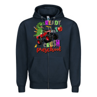 Navy ready to crush preschool Zipper Hoodie - Zillion Design Studio