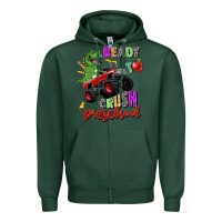 Sports Green ready to crush preschool Zipper Hoodie - Zillion Design Studio