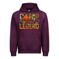 Mauve Wine camp fire legend Urban Hoodie - NancyCooperArtShop