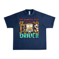 Navy early rising always smiling safe driving bus drive Urban Heavy Tee - MaliasSmallBusiness