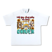 White early rising always smiling safe driving bus drive Urban Heavy Tee - MaliasSmallBusiness