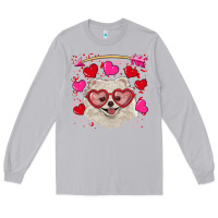 Moon Dust valentine's day white pomeranian Long Sleeve Tee - RanaPortraitStore