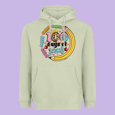 Happy 100 Days Of School Heavyweight Hoodie Designed By Artiststas