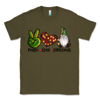 Army Green peace love gnomes christmas Classic Tee - RanaPortraitStore