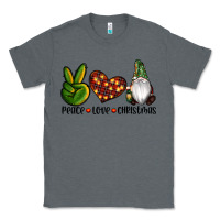Charcoal Heather peace love gnomes christmas Classic Tee - RanaPortraitStore