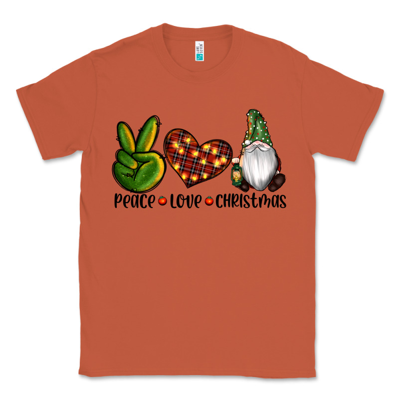 Peace Love Gnomes Christmas Classic Tee by RanaPortraitStore | Teevron