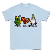 Dusty Blue peace love gnomes christmas Classic Tee - RanaPortraitStore