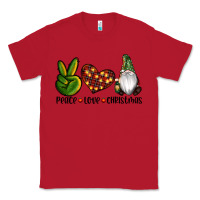 Red peace love gnomes christmas Classic Tee - RanaPortraitStore