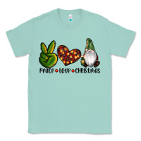 Seafoam peace love gnomes christmas Classic Tee - RanaPortraitStore