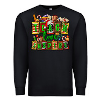 Black teach love inspire with Christmas and teacher elements Premium Sweatshirt - AdoDesignShop