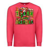 Cardinal teach love inspire with Christmas and teacher elements Premium Sweatshirt - AdoDesignShop