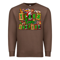 Chestnut teach love inspire with Christmas and teacher elements Premium Sweatshirt - AdoDesignShop