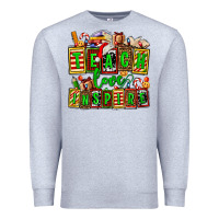 Heather Grey teach love inspire with Christmas and teacher elements Premium Sweatshirt - AdoDesignShop