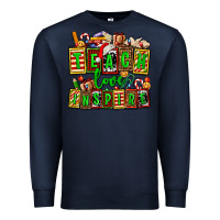 Navy teach love inspire with Christmas and teacher elements Premium Sweatshirt - AdoDesignShop