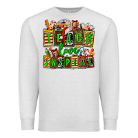 Oatmeal Heather teach love inspire with Christmas and teacher elements Premium Sweatshirt - AdoDesignShop
