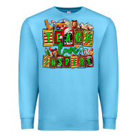 Ocean Blue teach love inspire with Christmas and teacher elements Premium Sweatshirt - AdoDesignShop