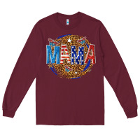 Burgundy 4th of july mama Long Sleeve Tee - texasbilliewilder