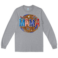 Heather Grey 4th of july mama Long Sleeve Tee - texasbilliewilder