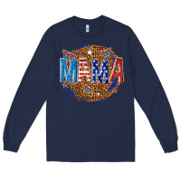 Navy 4th of july mama Long Sleeve Tee - texasbilliewilder