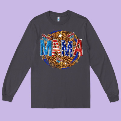 Long Sleeve Tee 4th of july mama