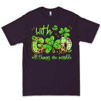 Plum with god all things are possible Premium Tee - Artiststas