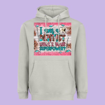 I Am A Dentist What's Your Superpower Heavyweight Hoodie Designed By Jahusdesignshop