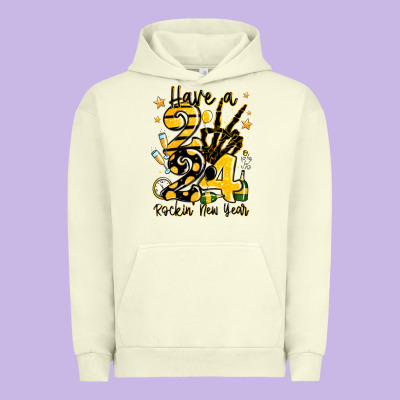 Have Rockin' New Year 2024 Urban Hoodie Designed By Maliassmallbusiness