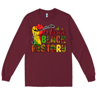 Burgundy we are black history Long Sleeve Tee - Zillion Design Studio