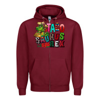 Burgundy taco saurus rex Zipper Hoodie - CTS Tumbler Store