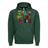 Sports Green taco saurus rex Zipper Hoodie - CTS Tumbler Store