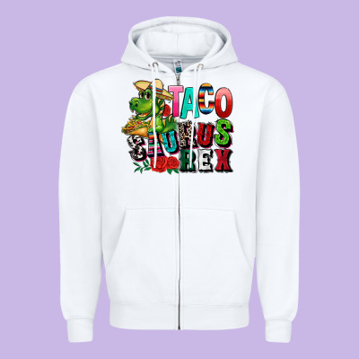 Taco Saurus Rex Zipper Hoodie Designed By Cts Tumbler Store