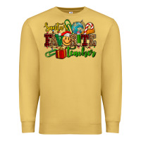 Antique Gold santa's favorite teacher Premium Sweatshirt - AdoDesignShop