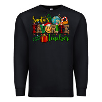 Black santa's favorite teacher Premium Sweatshirt - AdoDesignShop