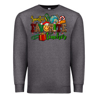 Charcoal Heather santa's favorite teacher Premium Sweatshirt - AdoDesignShop